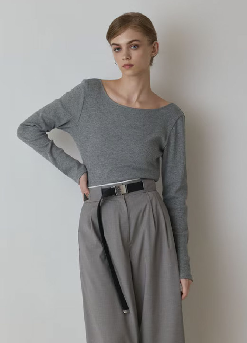 【預購商品】Diagram 棉混毛大圓領上衣