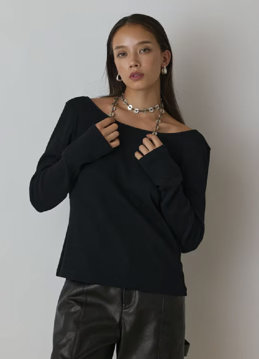 【預購商品】Diagram 棉混毛大圓領上衣