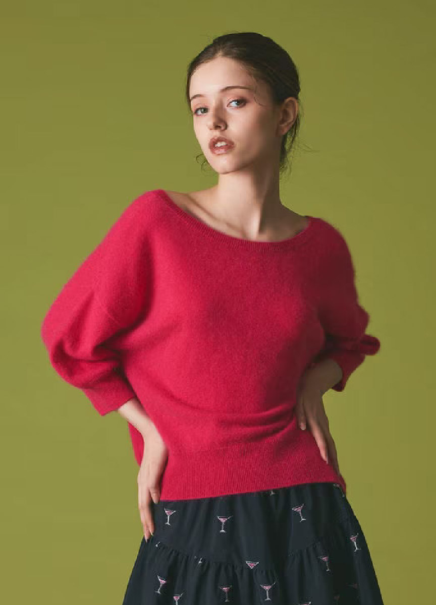 Class 喀什米爾蝙蝠袖上衣