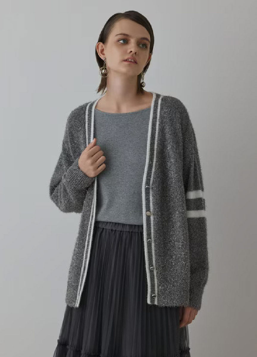 【預購商品】Diagram 金蔥學院風針織開襟衫