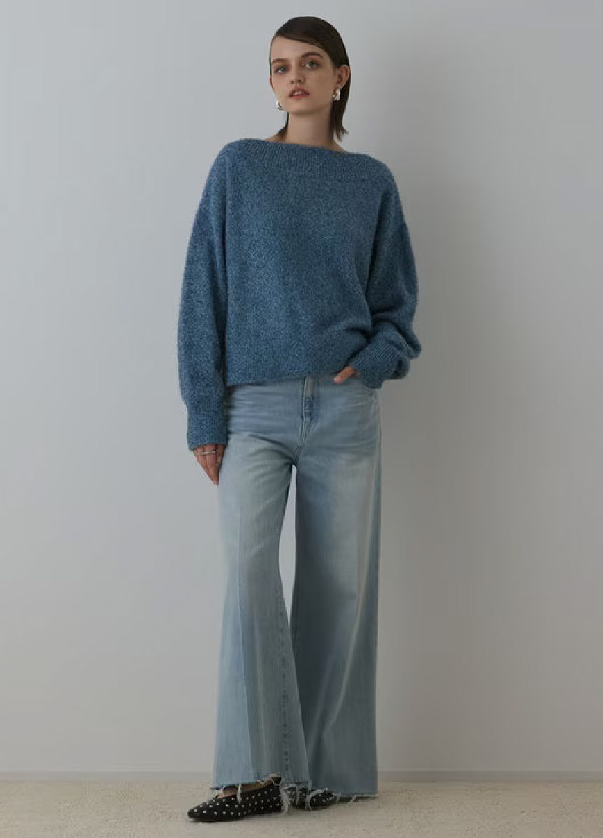 【預購商品】Diagram 金蔥船型領針織上衣