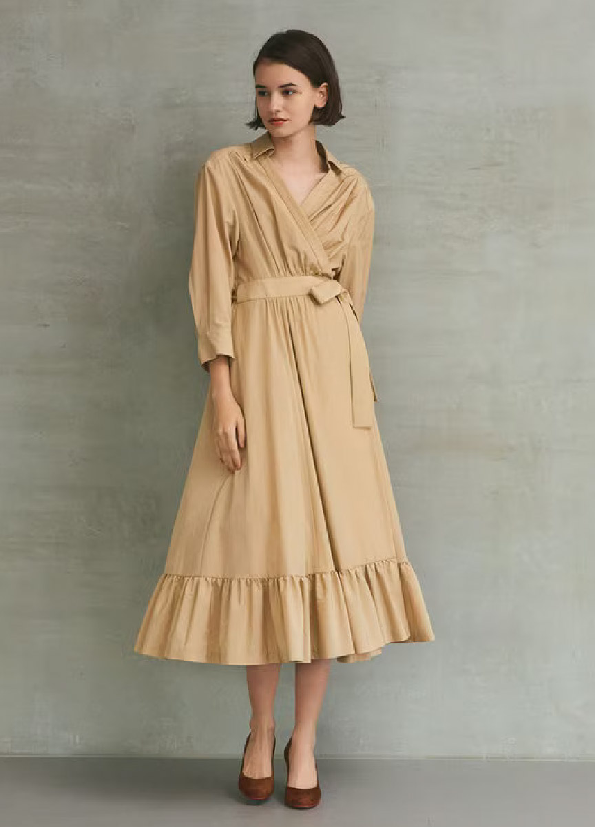 【預購商品】Class 交叉裹胸襯衫洋裝