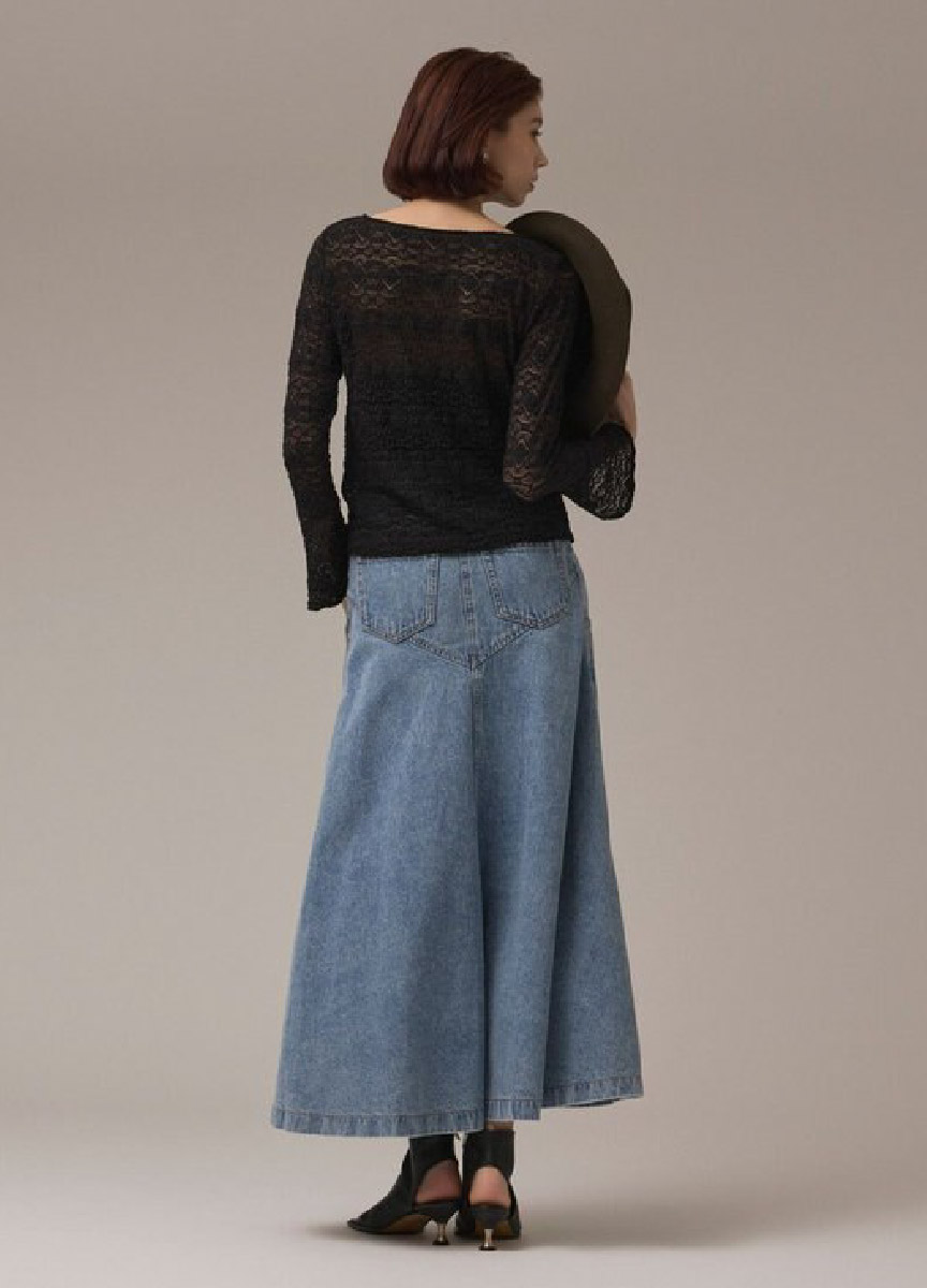 【預購商品】浮雕押花牛仔裙