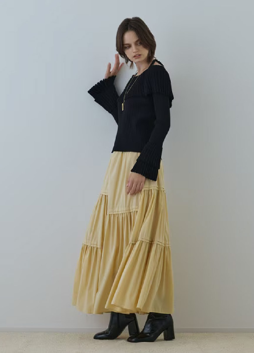 【預購商品】高低層次褶皺裙