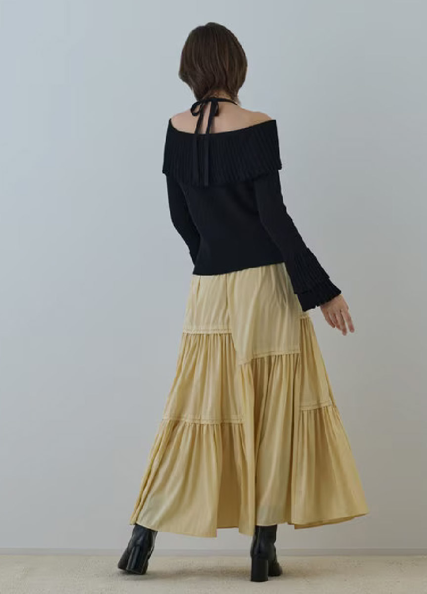 【預購商品】高低層次褶皺裙