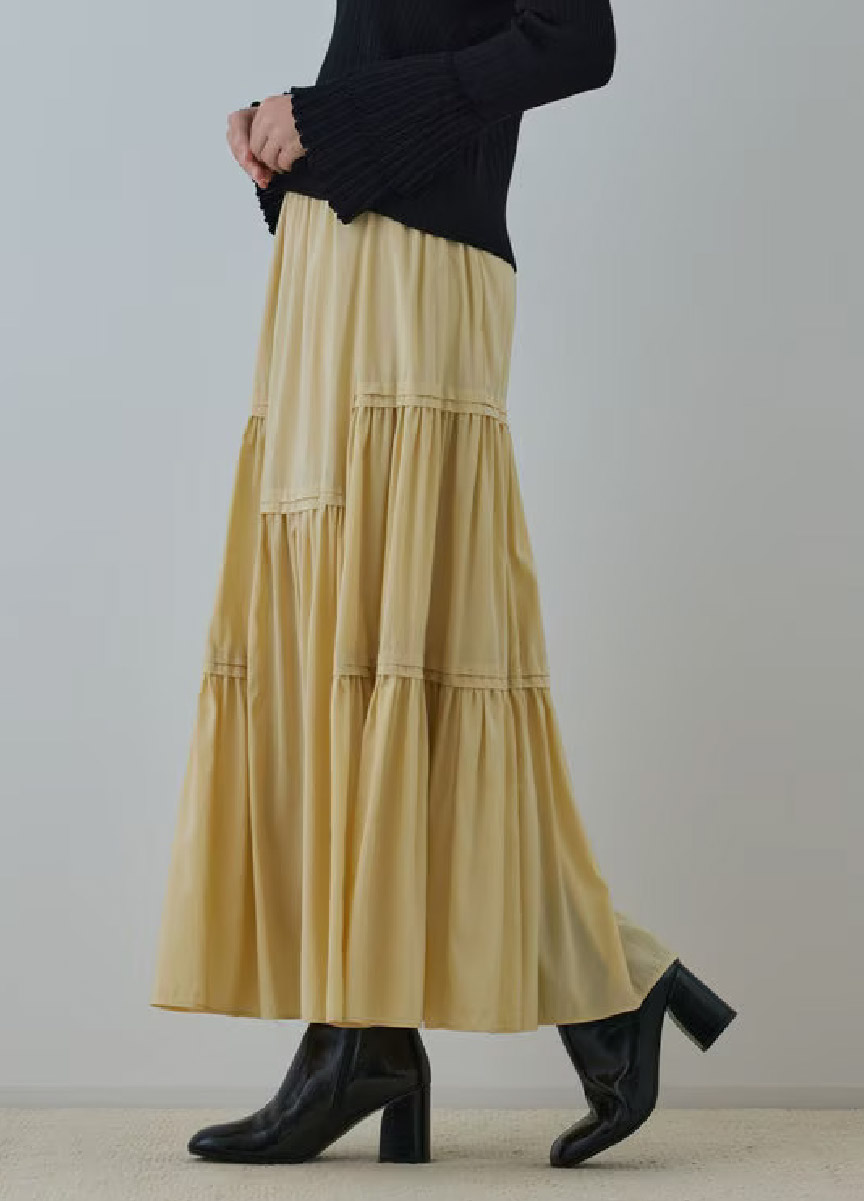 【預購商品】高低層次褶皺裙