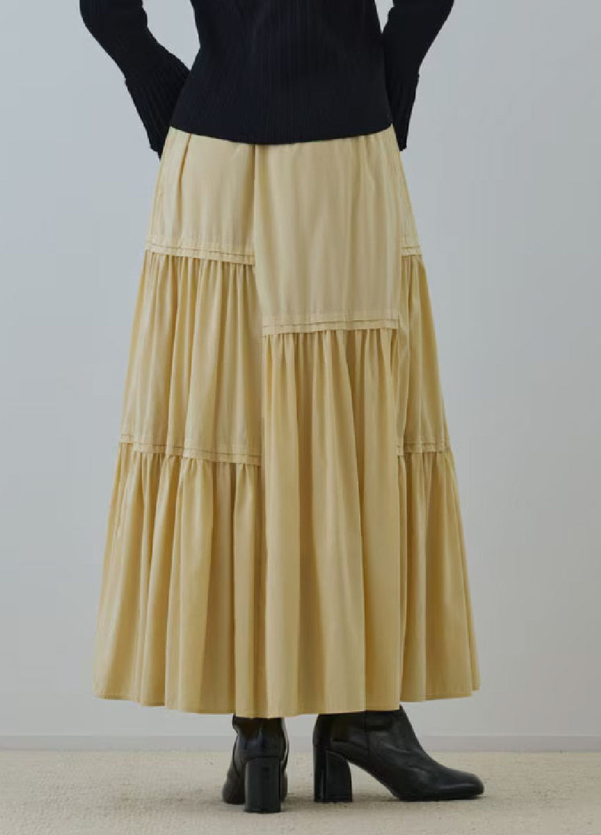 【預購商品】高低層次褶皺裙