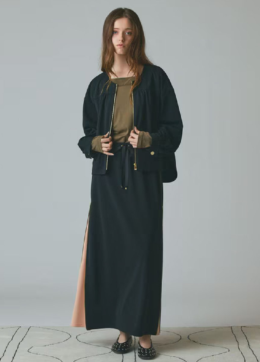 【預購商品】Class 側邊拼接拉鍊長裙