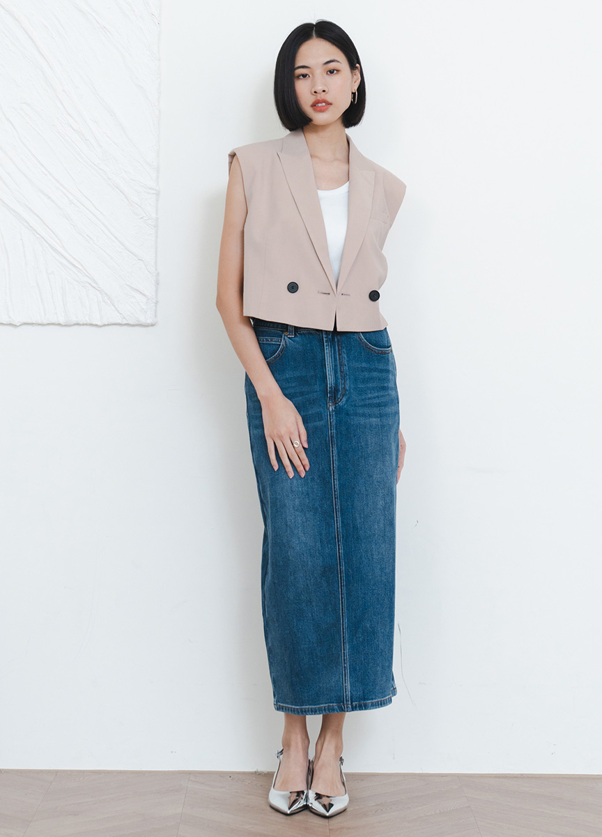 簡約彈性混棉坦克背心