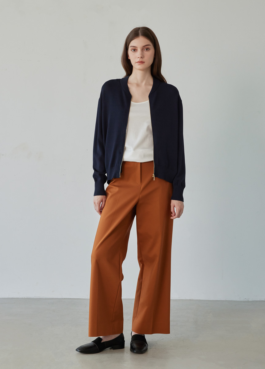 涼感針織拉鍊外套