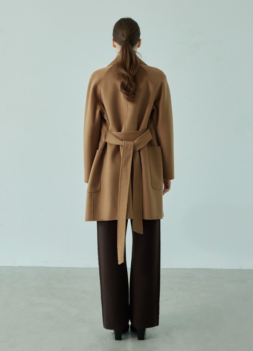 純喀舍米爾中長版大衣