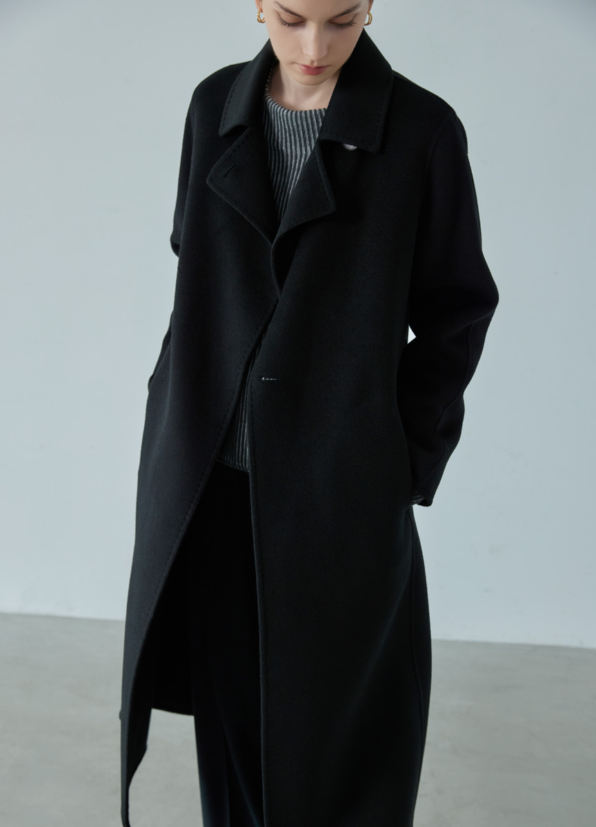 純喀舍米爾長版大衣