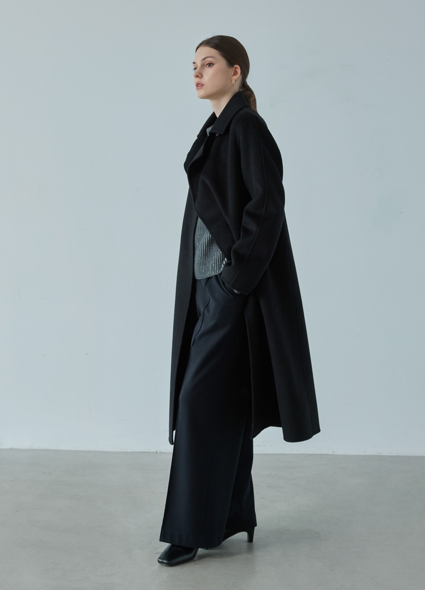 純喀舍米爾長版大衣