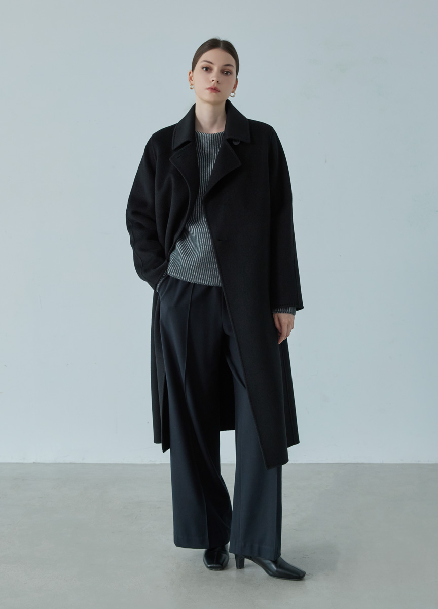 純喀舍米爾長版大衣