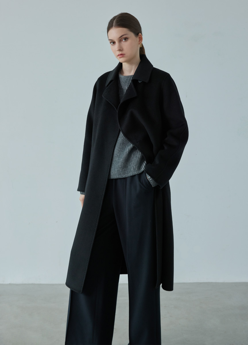 純喀舍米爾長版大衣