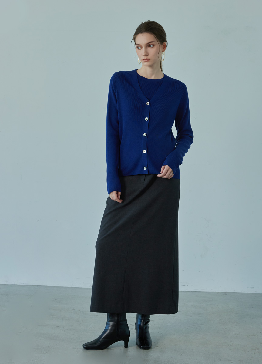 經典合身質感美麗諾開襟衫