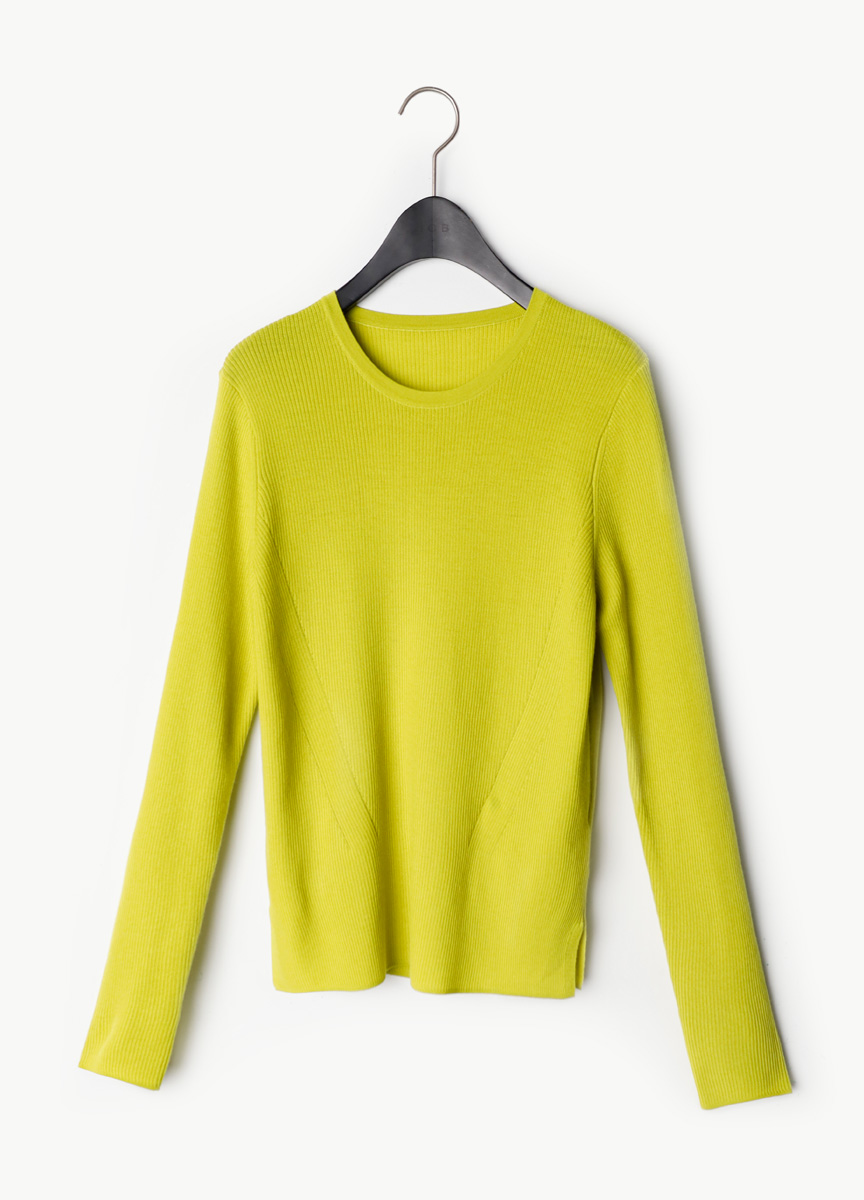 簡約羅紋質感美麗諾針織長袖