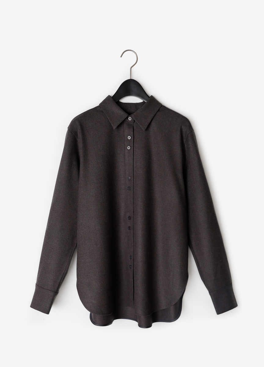 設計感輕羊毛造型襯衫