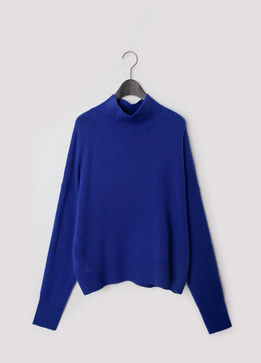 簡約亮彩高領純羊毛針織長袖