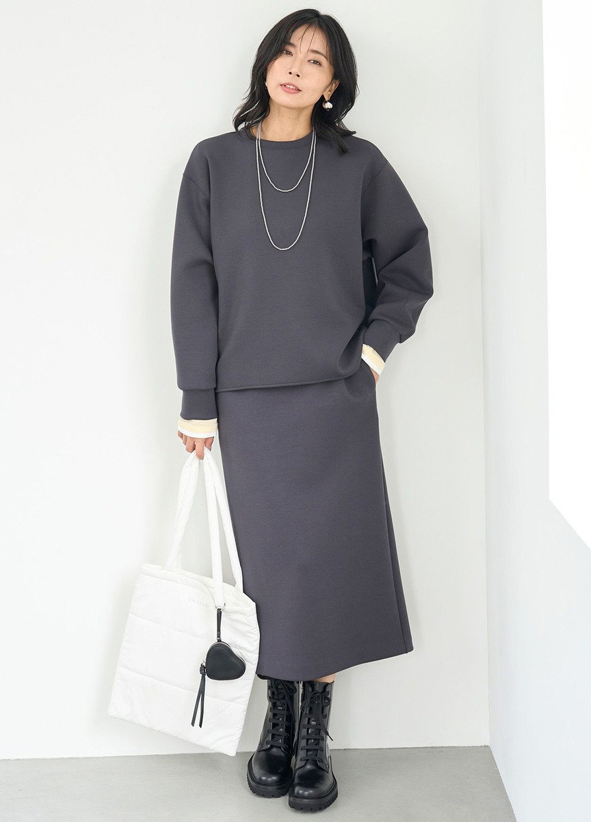 太空棉美型直筒裙